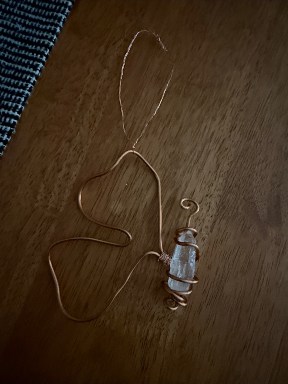 Handwrapped Copper Wire with Clear Quartz   butterfly 🦋sun catcher -